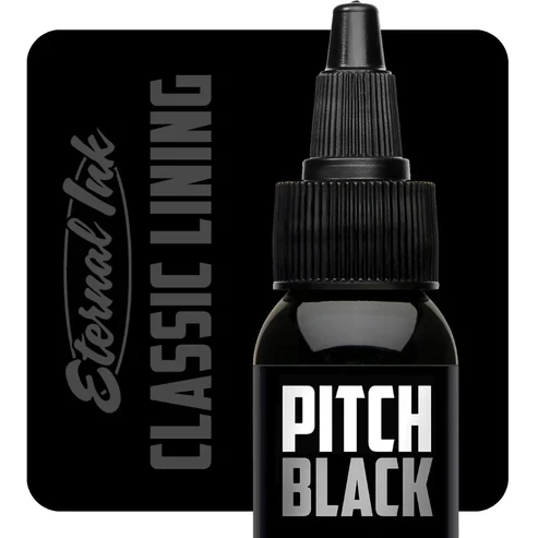 Pitch Black Lining Eternal Tattoo Ink  1oz