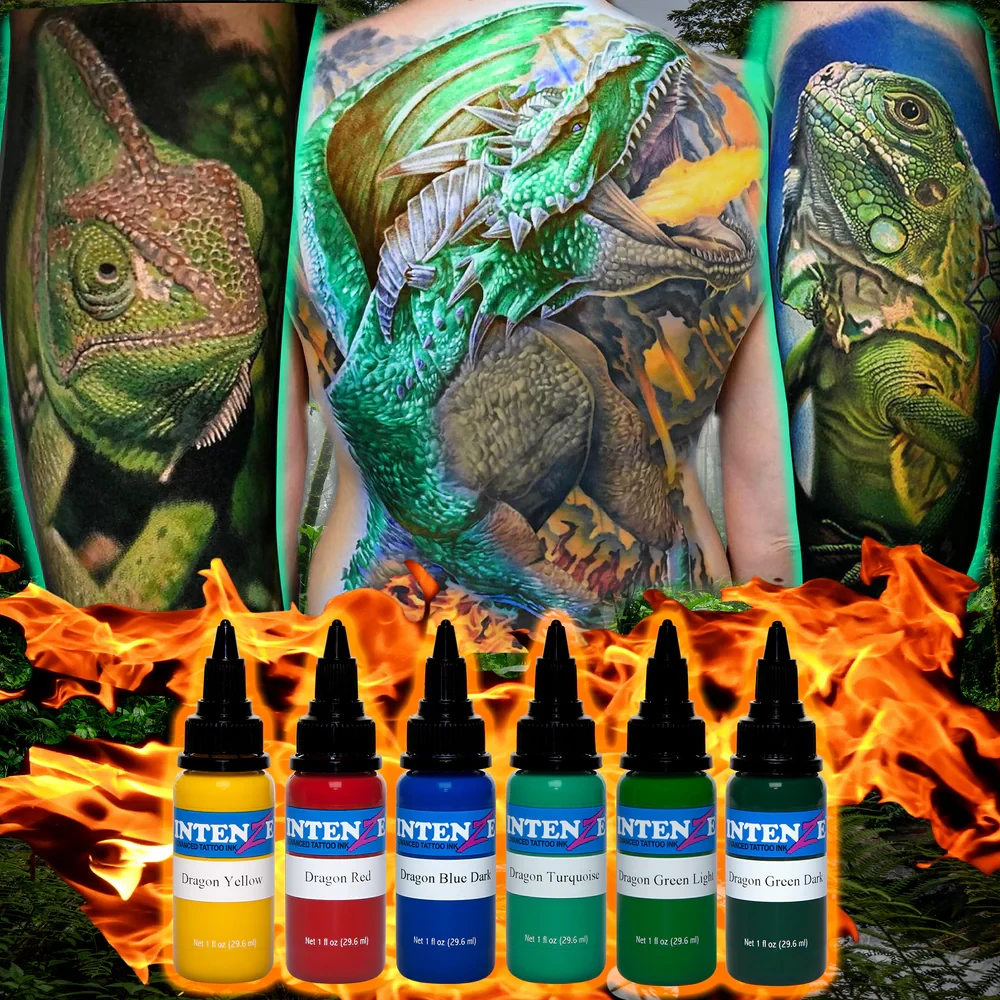 Japanese Dragon Color  Intenze Tattoo Ink  Singles  1 oz