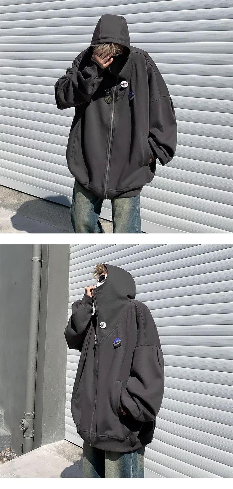 Hooded Sweater Men's Spring American Preppy Style Coat