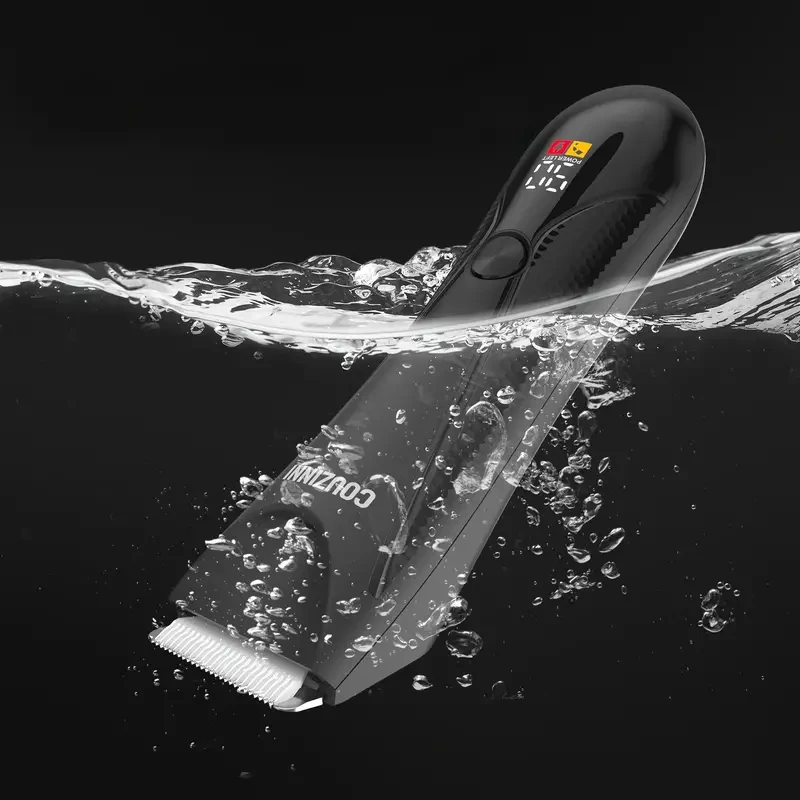 Body Trimmer 9-in-1 Face and Hair Cordless Trimmer with 8 Tools - Rinseable Attachments, 60-Minute Run Time - Black