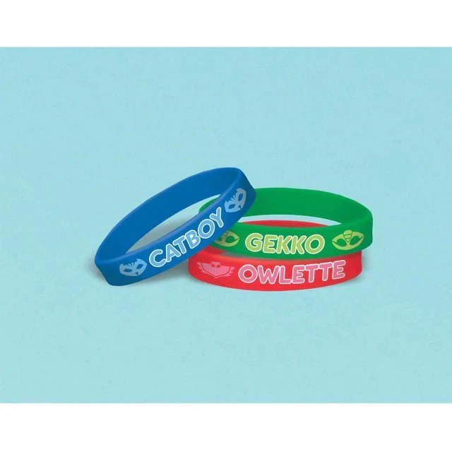 PJ Masks Rubber Bracelets Favor  (Pack of 6)