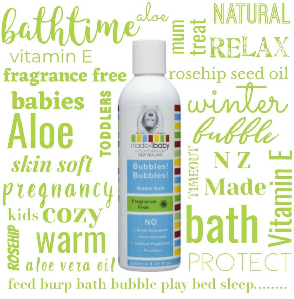 Made4Baby | Bubble Bath | Fragrance Free | NZ Made