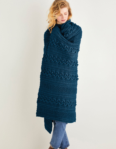 Merino Bobble Detail Blanket | Handmade | Handmade