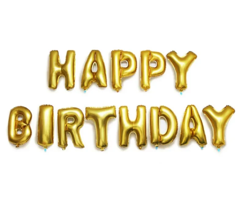 New Happybirthday Aluminum Film Balloon Birthday Party Decoration