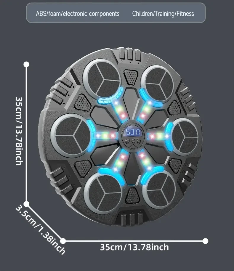 Electronic Boxing Board Upgraded with 6 Boxing Targets, Light Effects and Music, Comes with Boxing Gloves, Scoring and Speed Switching, Interactive Toy, Youngsters's Sports Gift, Halloween/Thanksgiving/Christmas/Birthday Gift