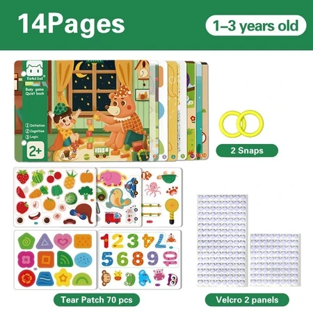 30 Page Quiet Book Book Book Education Book Children Kids Activity Child Activity Montessorri Activity Book Education