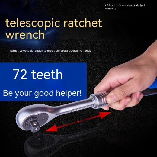 Telescopic Ratchet Automatic Two-way Fast Wrench 72 Teeth Auto Repair Tools