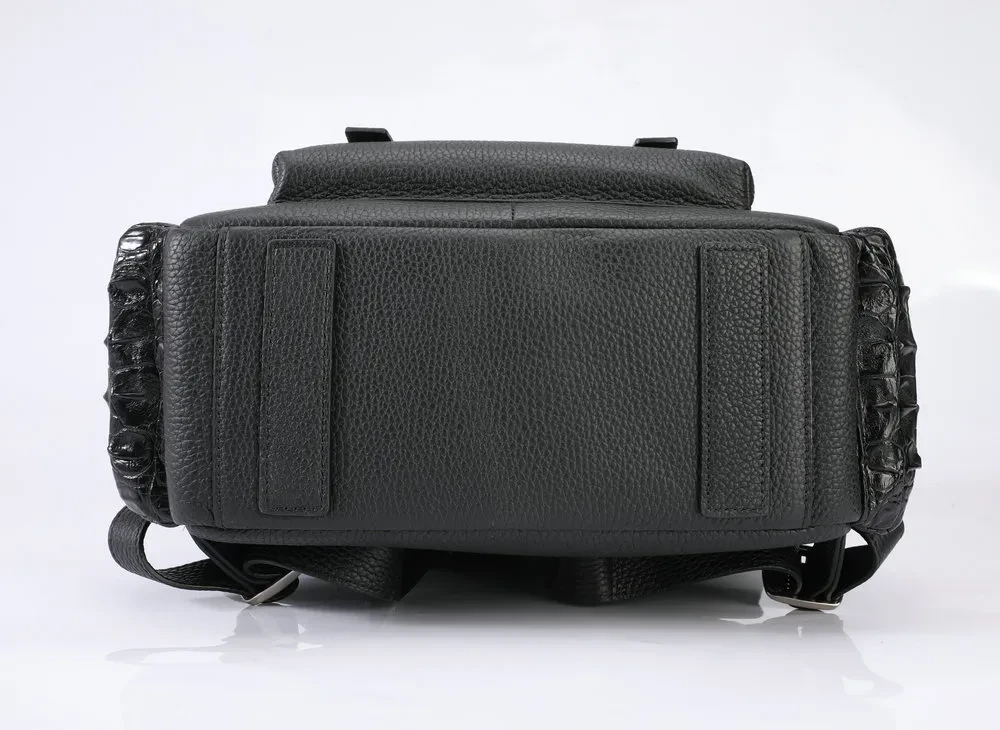 Crocodile Bone Leather Fabric Leisure Men's Real-leather Bag