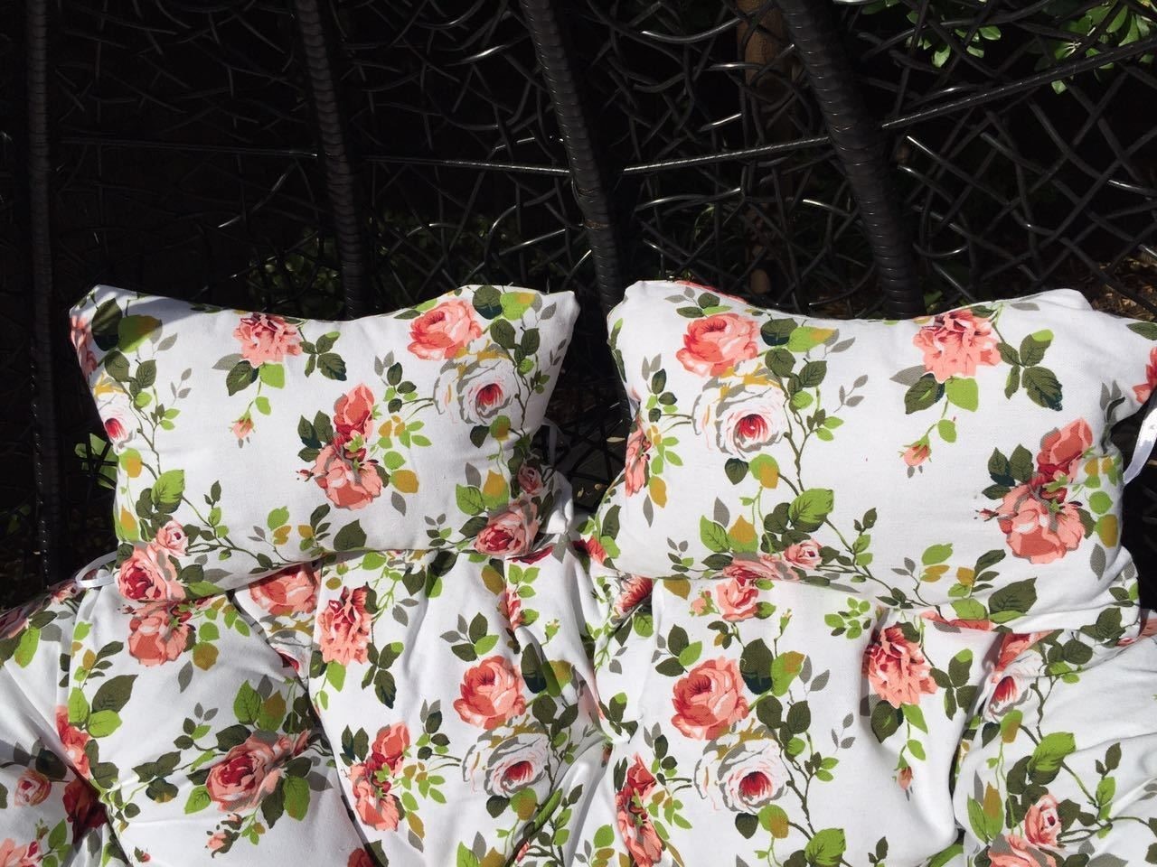 Double Outdoor/Indoor Egg Swing PE Wicker Rattan Hanging