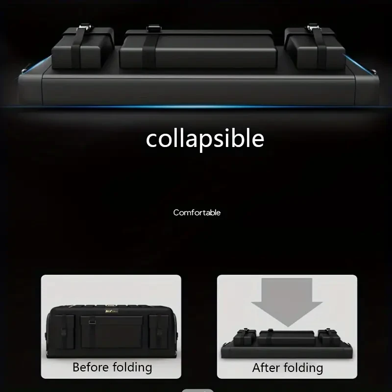 70L Oxford Fabric Car Trunk Organizer with Foldable Compartments