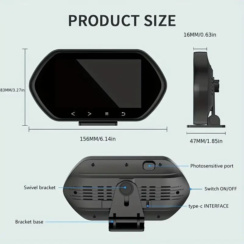 KWHfor UD Universal Car Hfor UD Head Up Display, 11.43cm Multifunction LCD Instrument Cluster