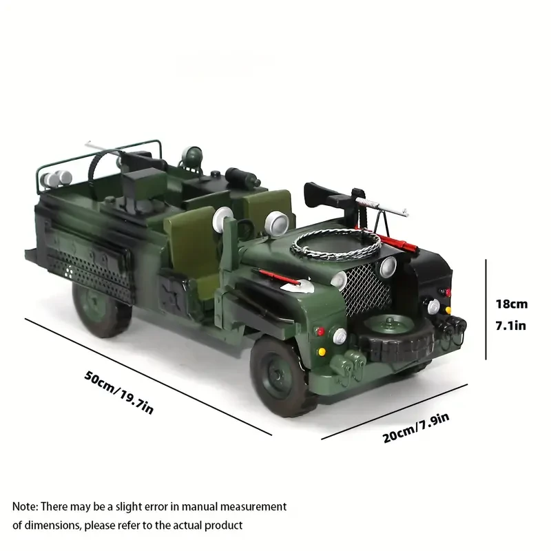 1:10 Scale Handcrafted Iron Military Vehicle Model