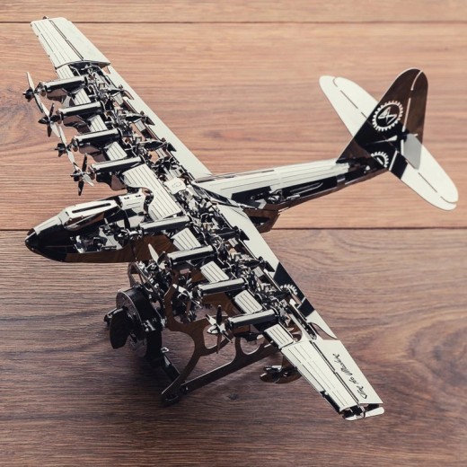 Metal mechanical model airplane assembly toy