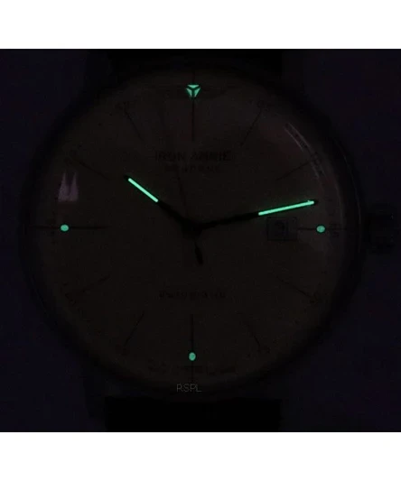 Iron Annie Bauhaus Leather Strap Beige Dial Automatic 50505 Mens Watch