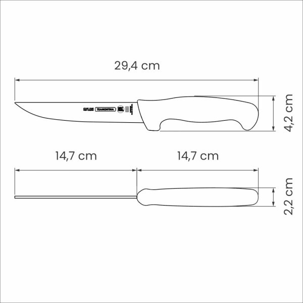 Professional Master Black Boning Knife Thin 6", 15cm - Tramontina