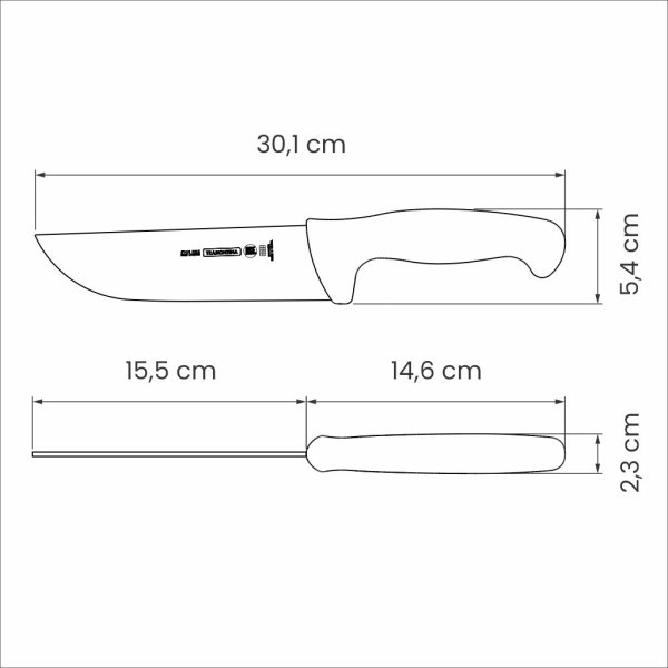 Professional Master Black Butcher Knife 6", 16cm - Tramontina