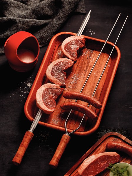 Heavy Duty Stainless Steel Skewer Wood Handle 95cm - Tramontina