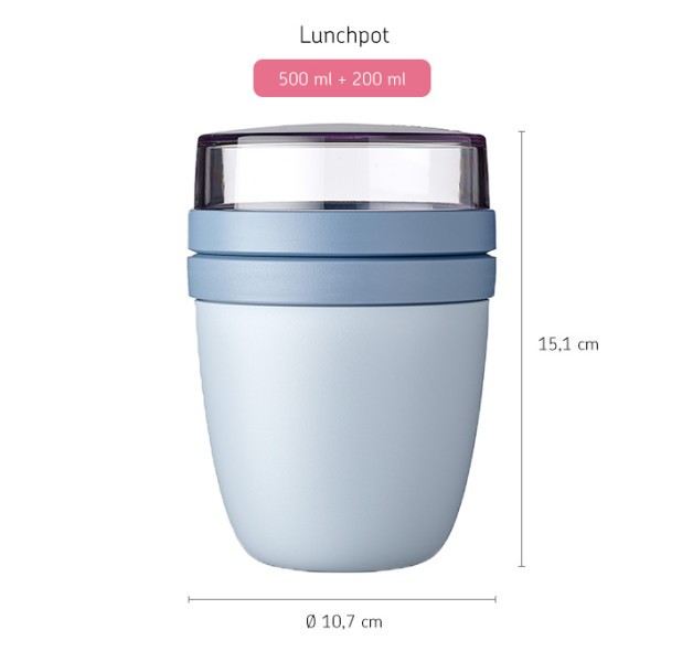 Lunch Pot Ellipse Nordic Blue - Mepal