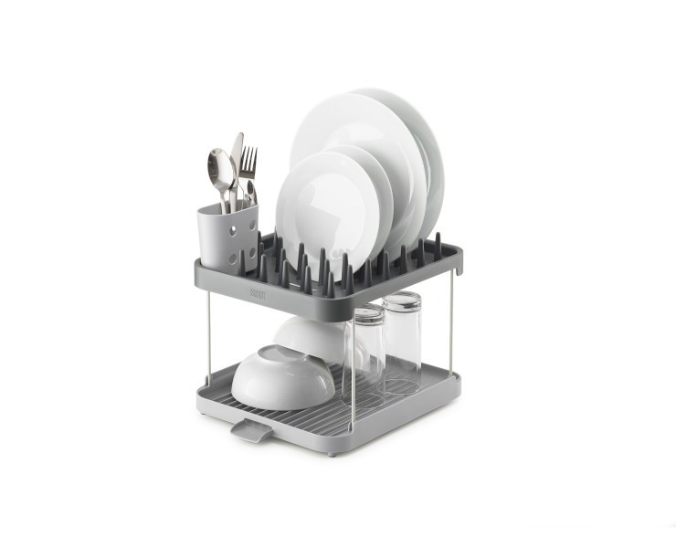 2-tier Dish Rack - Grey  - Joseph Joseph Duo