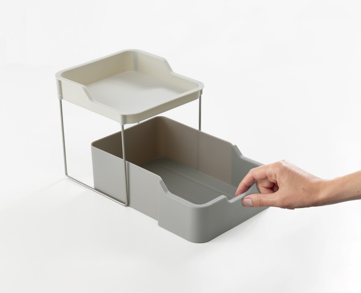 2tier Cupboard Orgniser w/Drawer  - Joseph Joseph Duo