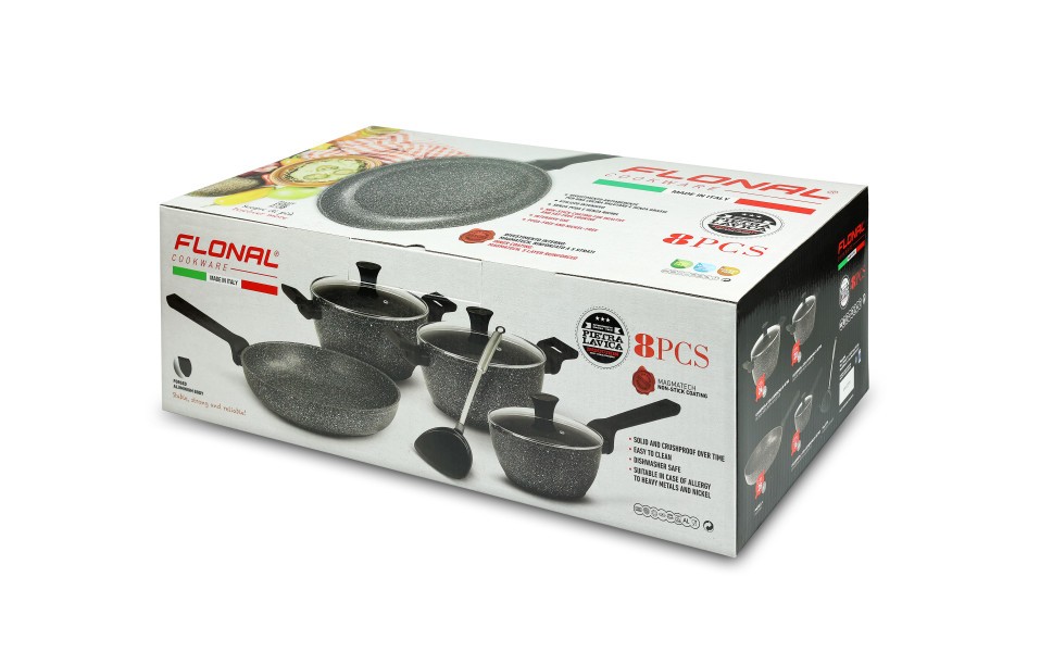 Petra Lavica 8 Piece Set - Flonal Cookware