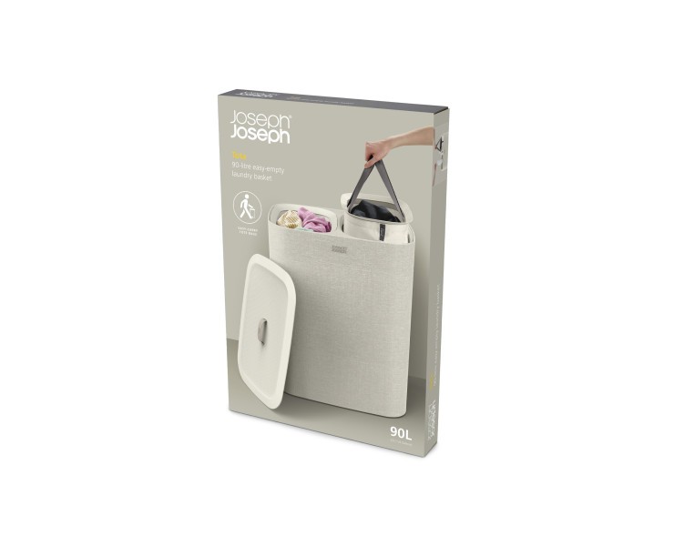 Tota 90L Laundry Separation Basket - Ecru - Joseph JosephTota 90L Laundry Separation Basket - Ecru - Joseph Joseph