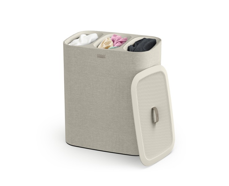 Tota Trio 90L Laundry Separation Basket - Ecru  - Joseph Joseph