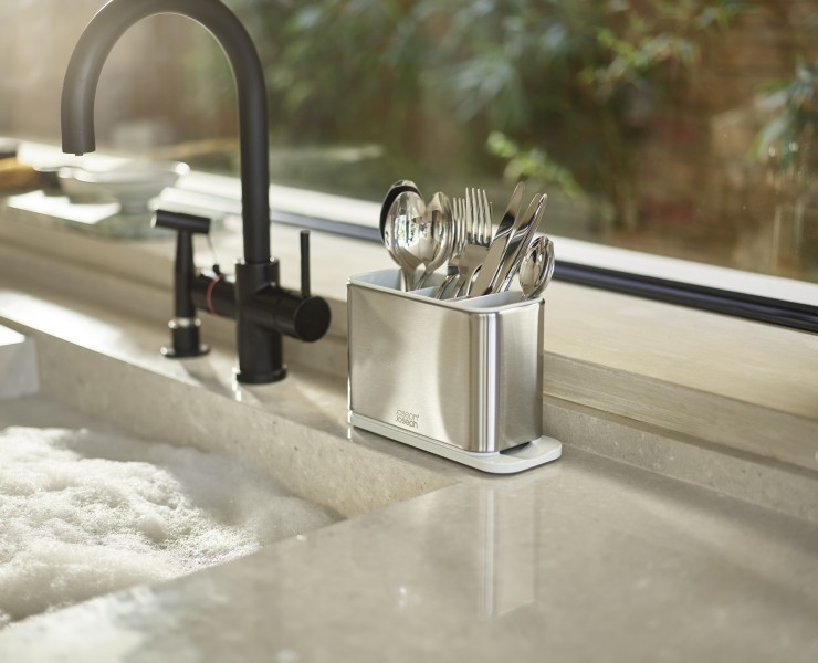Surface Cutlery Drainer Stainless Steel - Stone  - Joseph Joseph