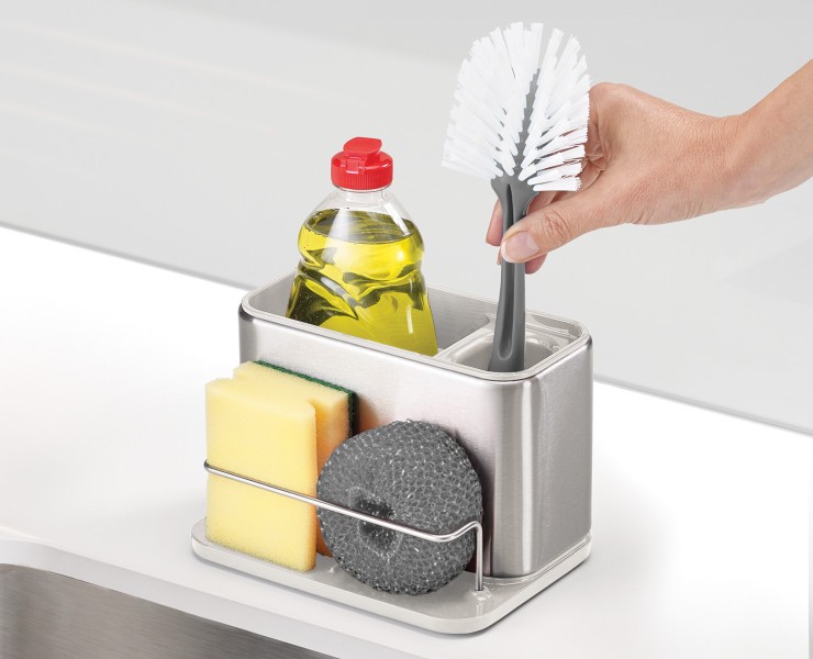 Surface Sink Tidy Stainless Steel - Stone - Joseph Joseph