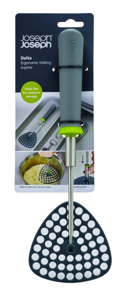 Delta Folding Masher - Grey / Green - Joseph Joseph