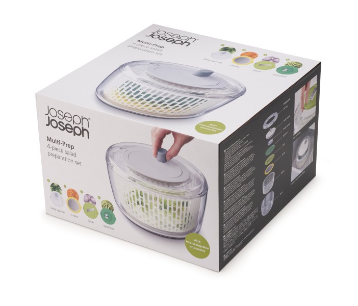 Multi-Prep 4-Piece Salad Preparation Set - Multicolour  - Joseph Joseph