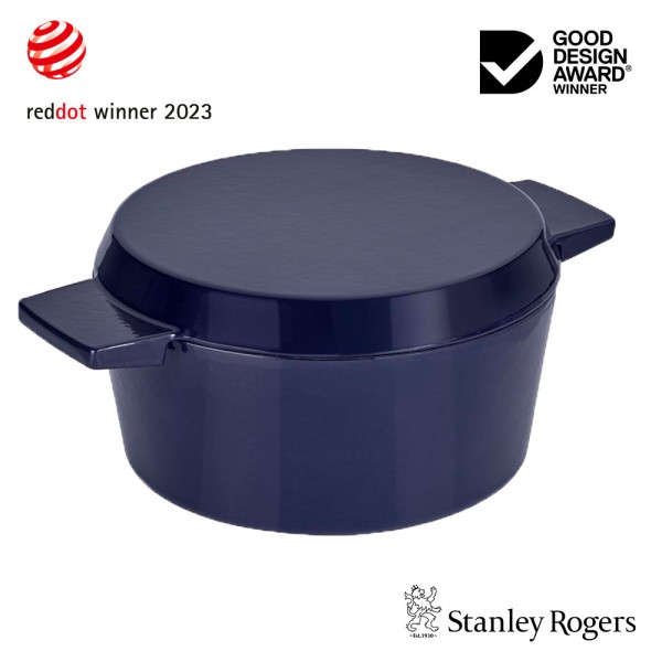 Cast Iron French Oven Mid Blue 28cm  - Stanley Rogers