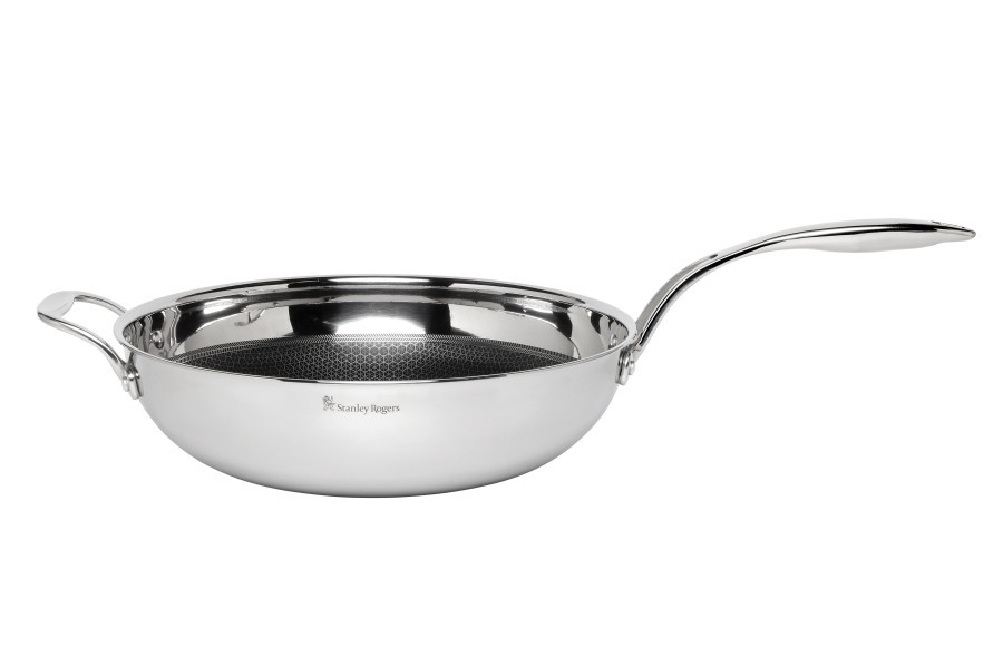Matrix Stainless Steel Wok Pan 32cm - Stanley Rogers