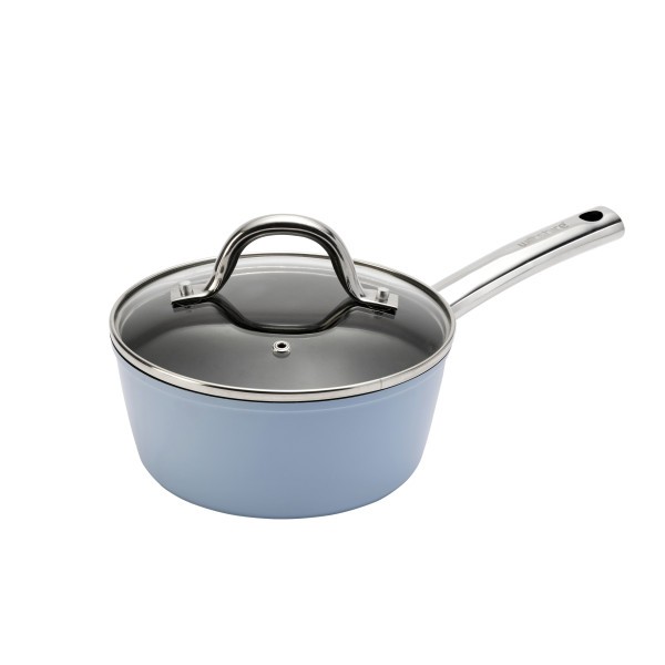 Easycook Blue Induction Saucepan 18cm|1.60l with glass lid  - Wiltshire