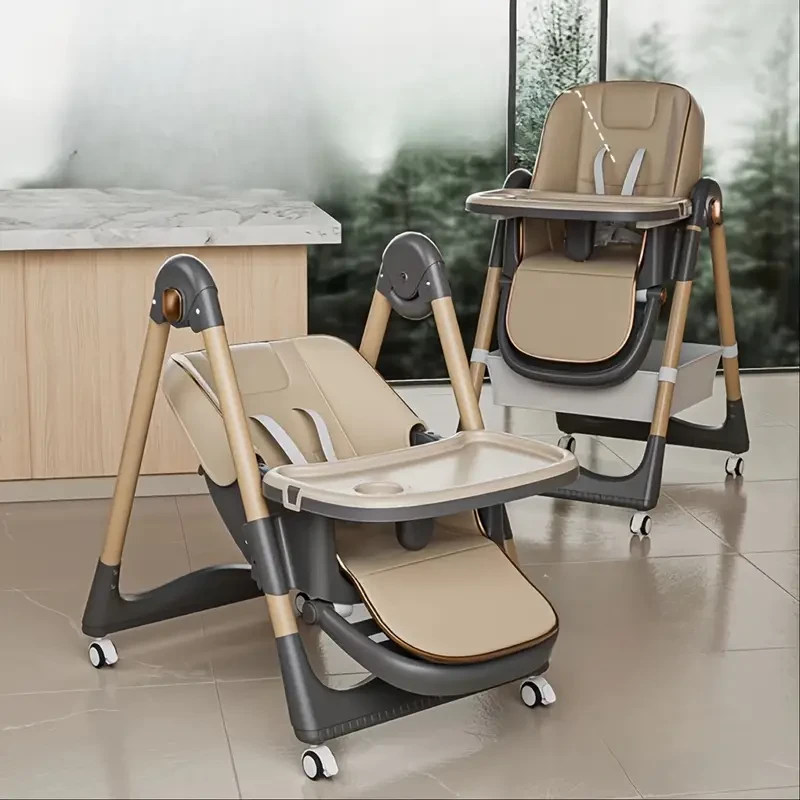 Portable Foldable High Chair With Storage Bag