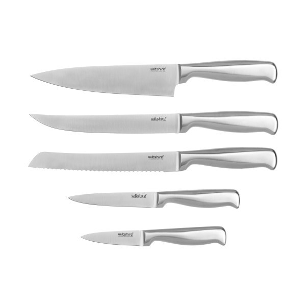 Knife Block 6-Piece Set - Ecru - Wiltshire