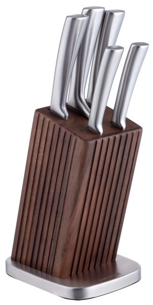 Walnut Knife Block 6-Piece Set - Wiltshire
