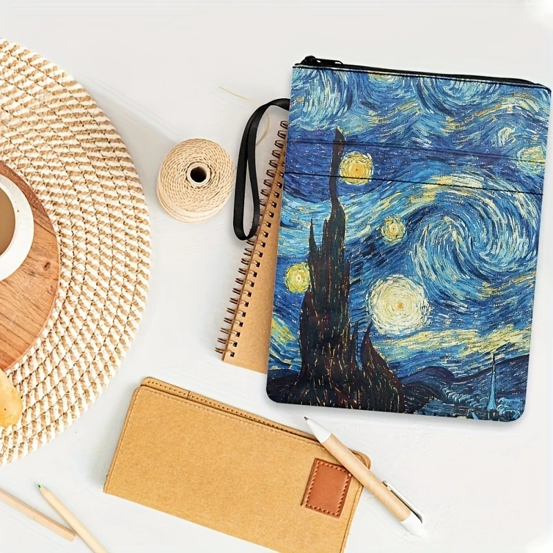 Vincent Van Gogh's "Starry Night" Canvas Book Sleeve