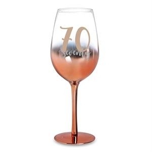 70 Rose Gold Ombre Wine Glass 430ml