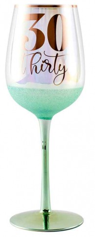 30TH GLITTERATI WINE GLASS 430ML