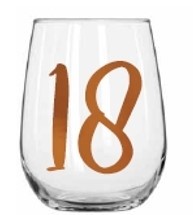 18TH RAINBOW STEMLESS WINE GLASS