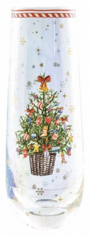 CHRISTMAS TREE STEMLESS CHAMPAGNE GLASS