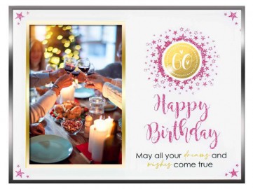 **60TH GLASS GLITTER PF 6X4