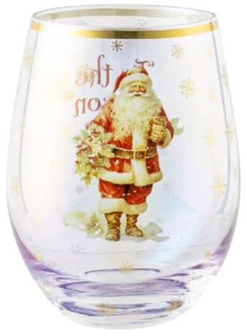 **MAGICAL CHRISTMAS SANTA STEMLESS GLASS